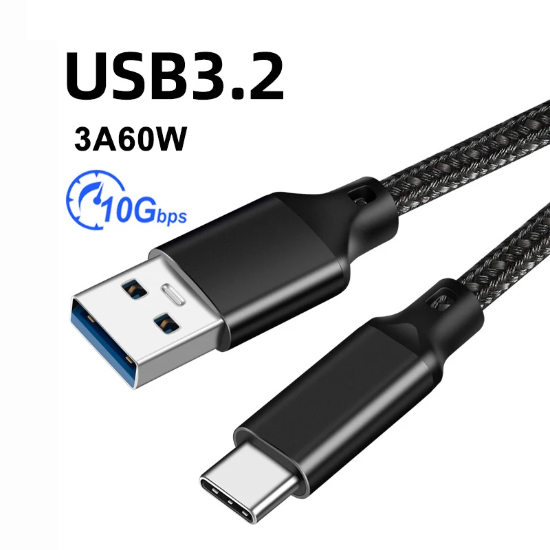 

M USB 3 2 Gen2 Type C 10gbps Cable Fast Transmission for SSD Hard Disk Data Cable USB C 3.2 Charger Cord 60W 3A Fast Charging 3M