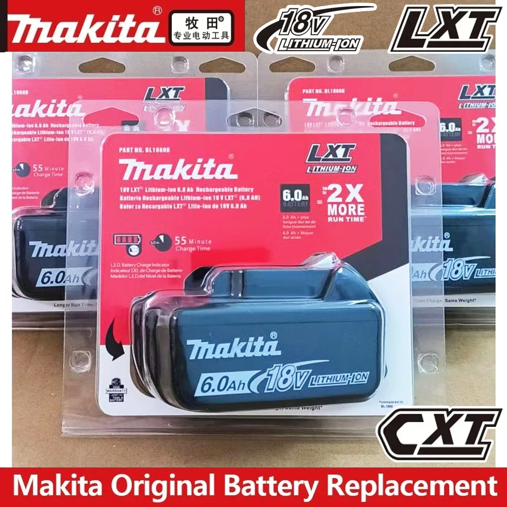 

Makita Battery BL1860 Rechargeable Battery 18V 6.0Ah Lithium Ion for Makita 18v Battery 6Ah BL1850 BL1880 BL1860B LXT400