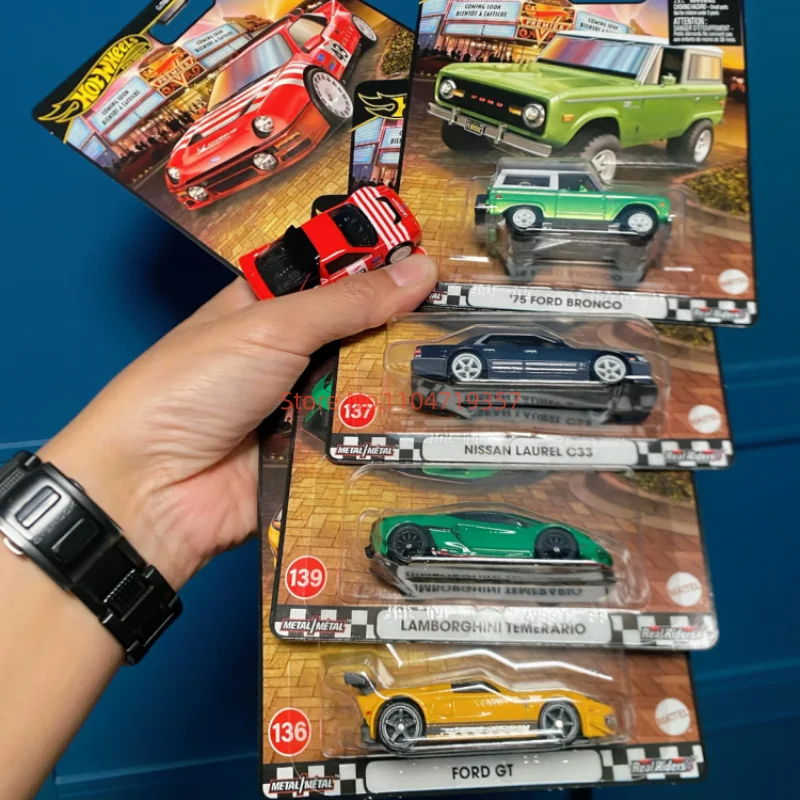 Hot Wheels Premium Boulevard 1:64 Diecast Modello di auto da collezione Ford GT Nissan Lamborghini Ford RS200 Veicolo in lega raccogliere il giocattolo