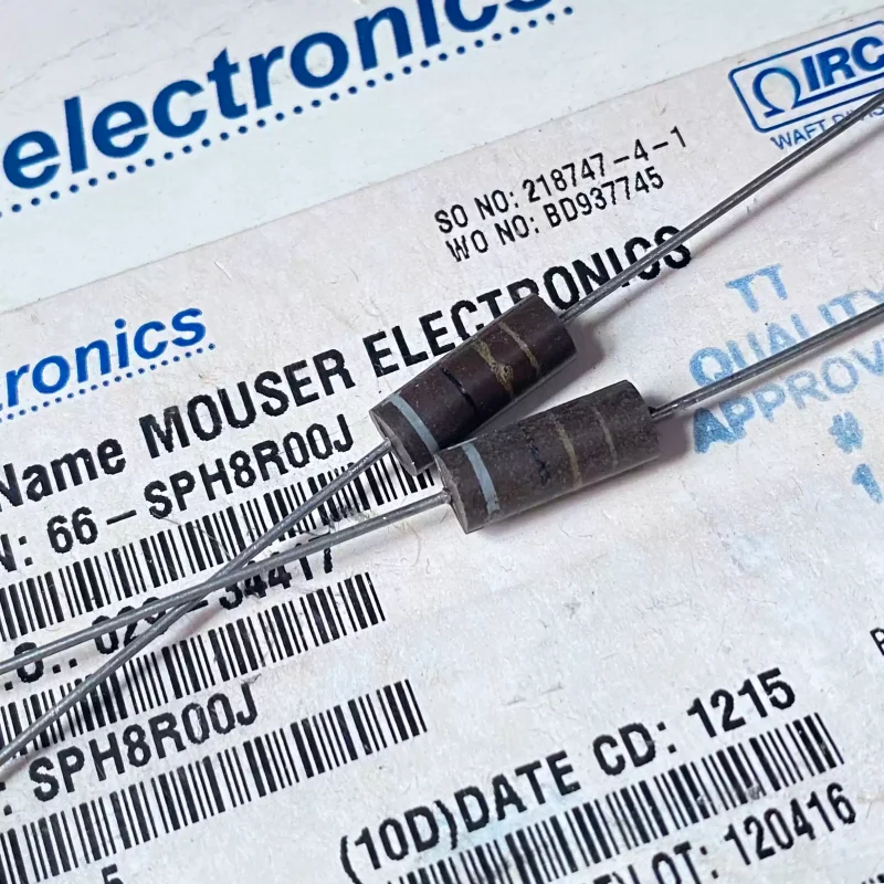 10-100pcs SPH8R00J 2W 8 Ω 8R 5% 1KV imported IRC color loop winding resistor