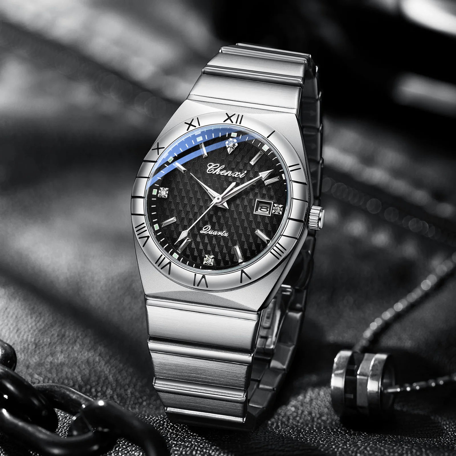 Top Brand Luxury Watches For Men Fashion Luminous Calendar Men's Watch CHENXI Waterproof Stainless Steel Quartz Wristwatch New