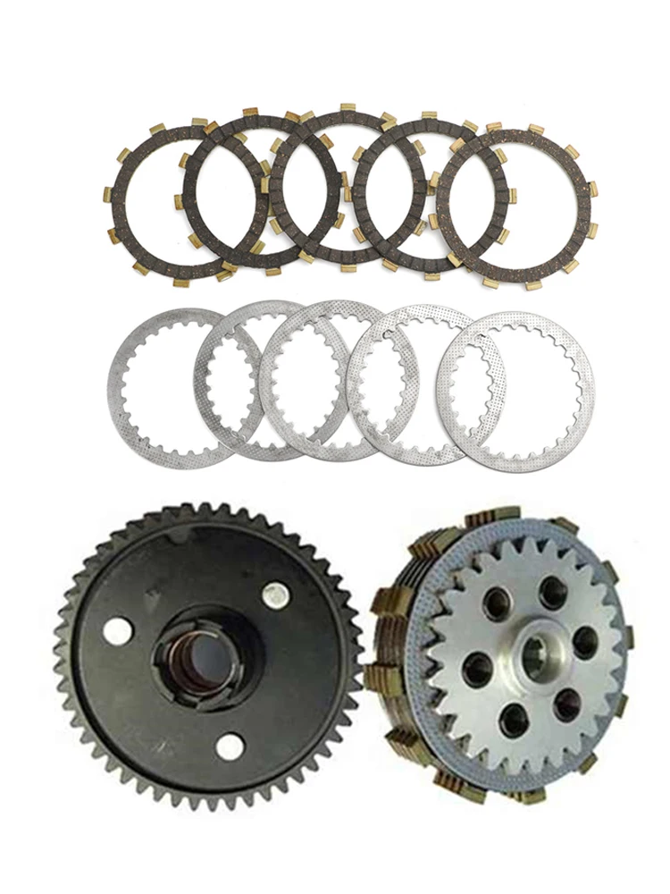 Motorcycle Clutch Friction Plate Engine Primary Gear for Suzuki Haojue Qingqi Jingcheng AX100 HJ100 JC100 AX 100cc Clutch Fiber