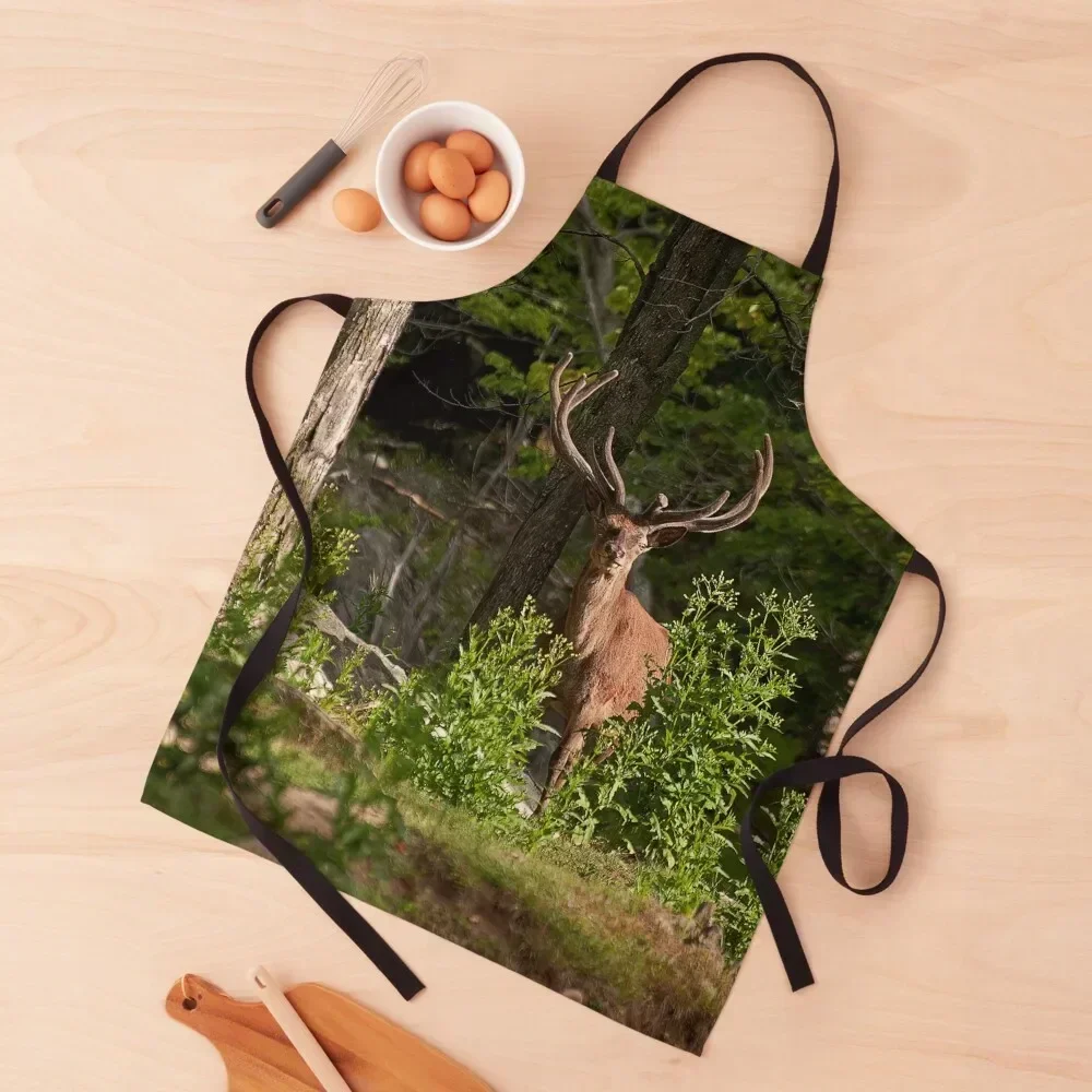 

Bull Elk Apron custom women's kitchen christmas 2025 Kitchen Women Chef Uniform For Men Apron
