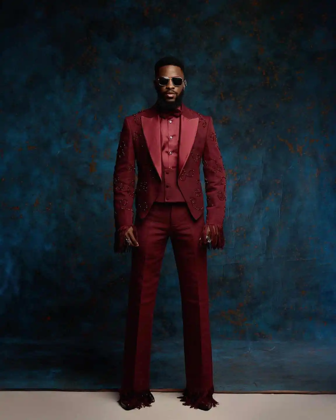 Design Wedding Tuxedos Beaded Tassel Single Breasted Men Suit Fashion 2 Piece Set Jacket Pants Groom Evening Blazers Customized