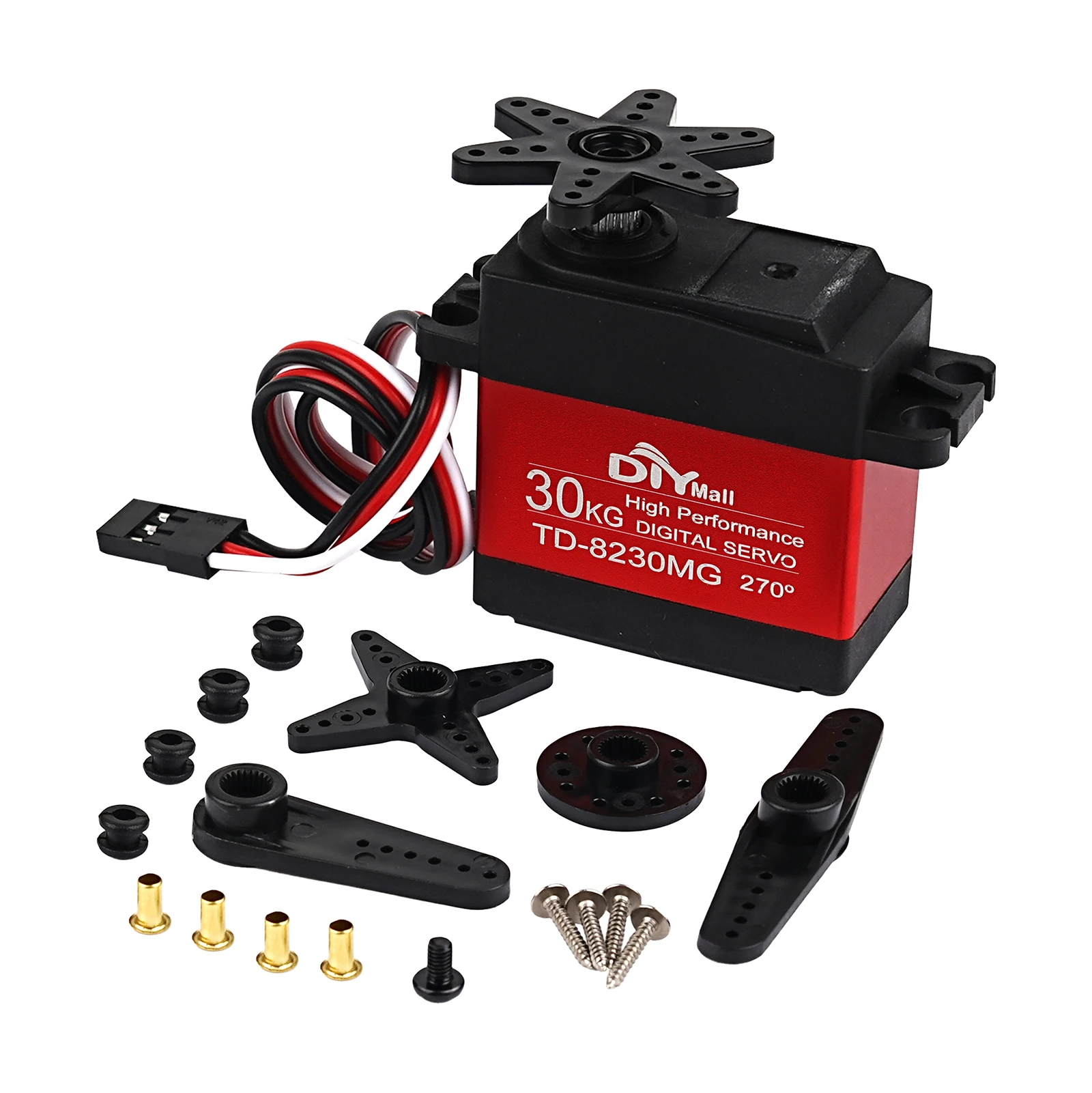 Servo digitale impermeabile 30KG TD-8230MG 25T Servo ingranaggi in metallo ad alta velocità Braccio robotico per 1/8 1/10 1/12 Bilancia RC Auto Baja Robot