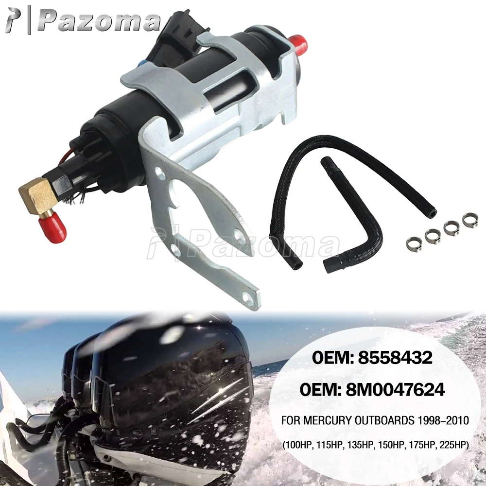 

Outboard Fuel Pump For Mercury Outboards 1998-2010 100HP 115HP 135 HP 150 HP 175 HP 225HP Boat Accessories OEM 8558432 8M0047624