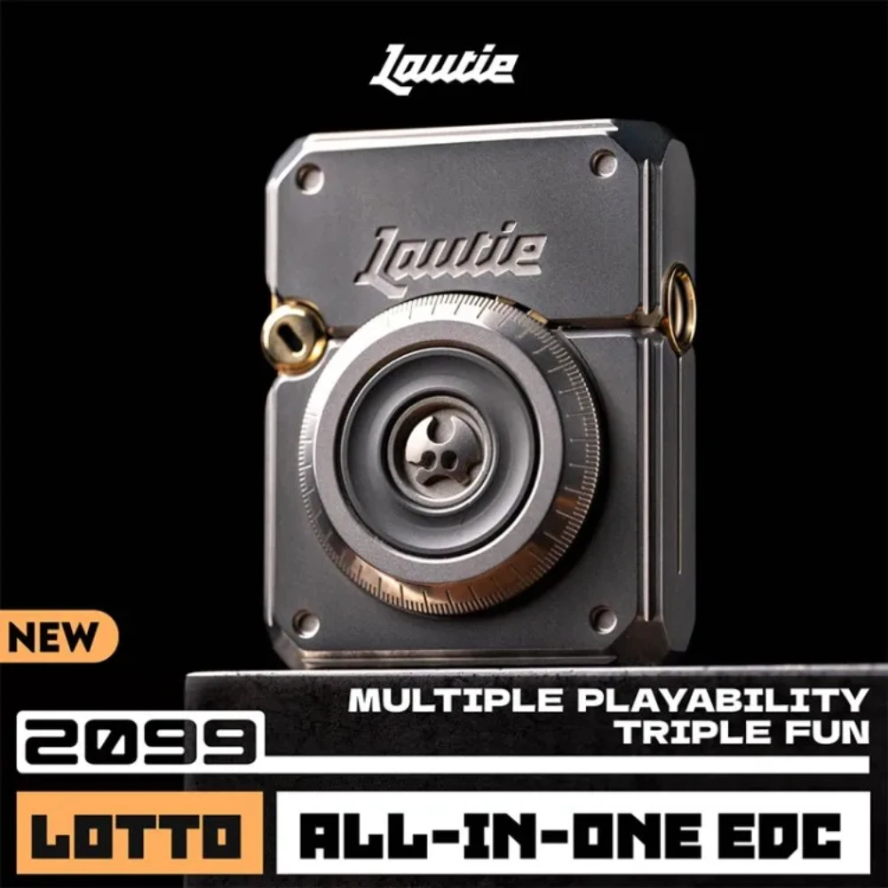 

LAUTIE Titanium Standard Edition Fidget Toy EDC Gear 2099 Series Multifunctional Metal Decompression Press Ratchet Toy