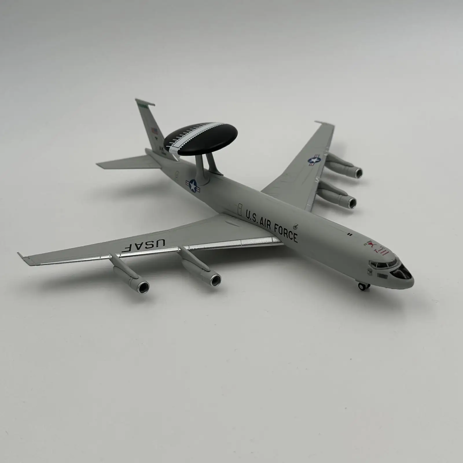 Diecast Model 1/200 Scale USA E-3 Airplane Fighter Ornament Aircraft Display for Home TV Cabinet Shelf Bedroom, Office