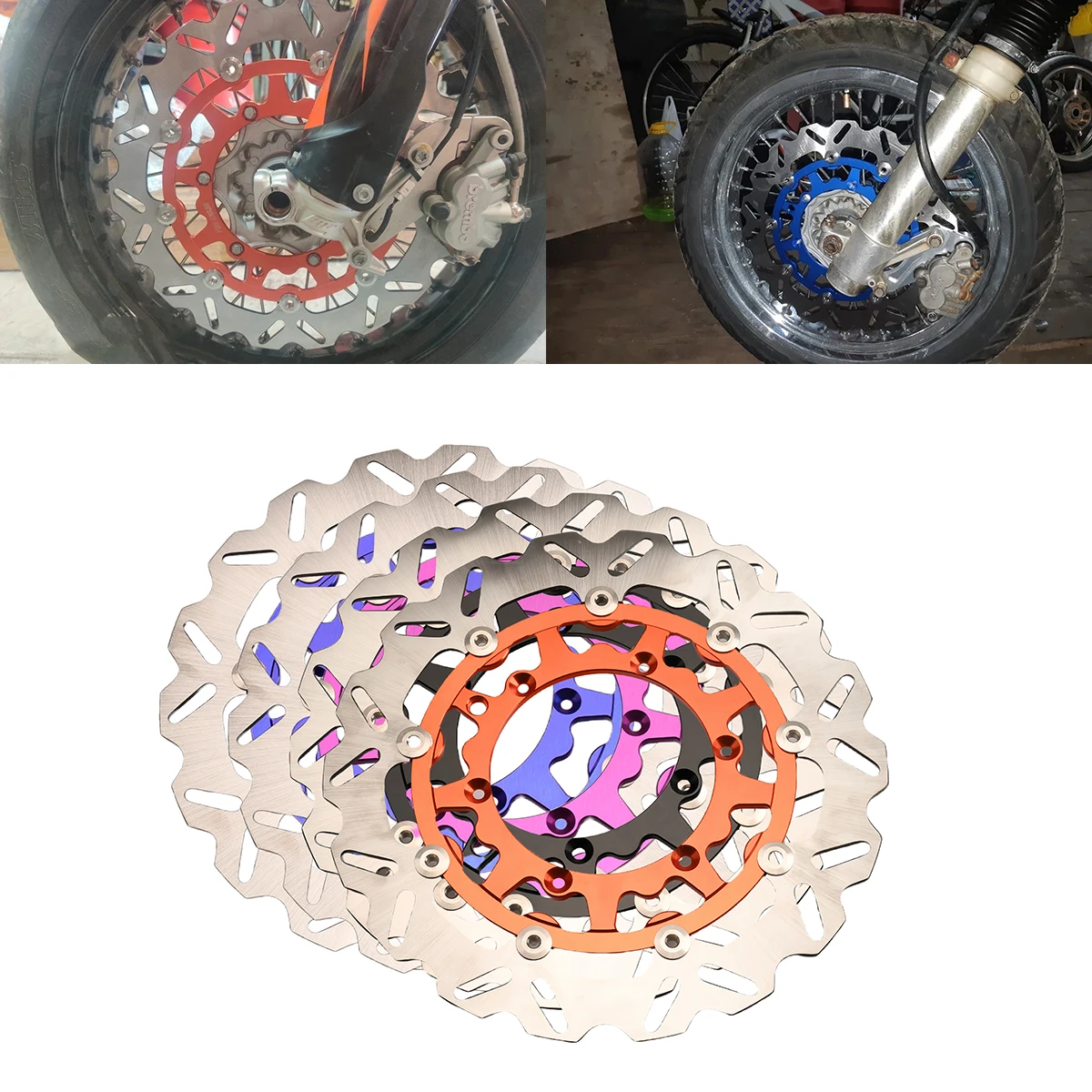 Motorcycle 260MM 320MM Front Floating Brake Disc Rotor Adaptor For KTM XC XCF XCW SX SXF EXC EXCF 125 250 300-450 TPI Six Days