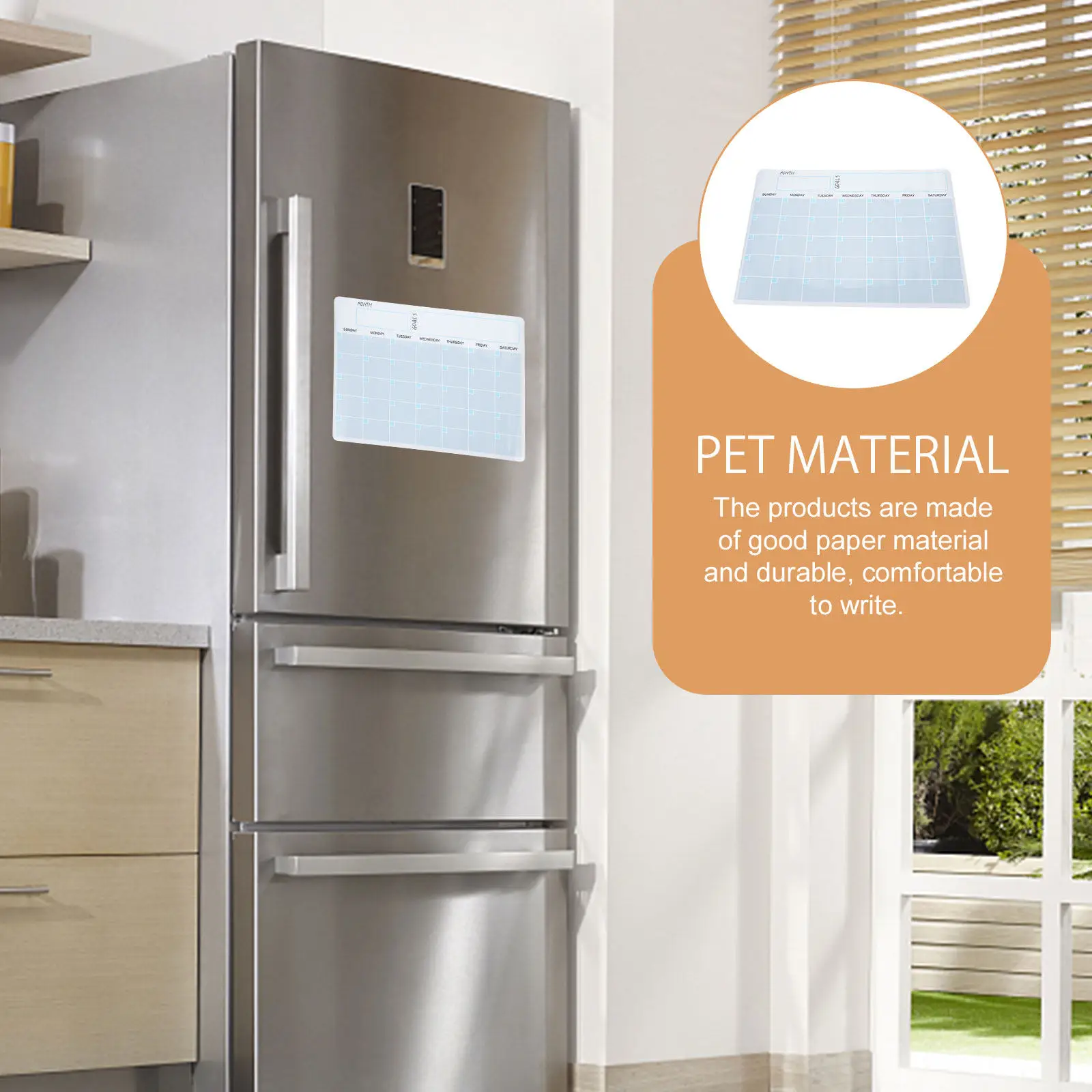 

Magnetic Monthly Plan Board Erasable Fridge Calendar Message Note Board for Family Schedules to Do Lists Reminders Household