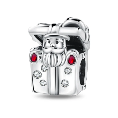 925 Sterling Silver Winter Christmas Cottage slitta Charm Beads Fit Pandora bracciale Original Women Jewelry creazione di gioielli fai da te