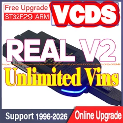 25.3 Newest Unlimited VINs Autocom VCDS Diagnostic Coding VAG COM VAG HEX V2 Hardware Interface FOR VW AUDI Skoda Seat Real V2