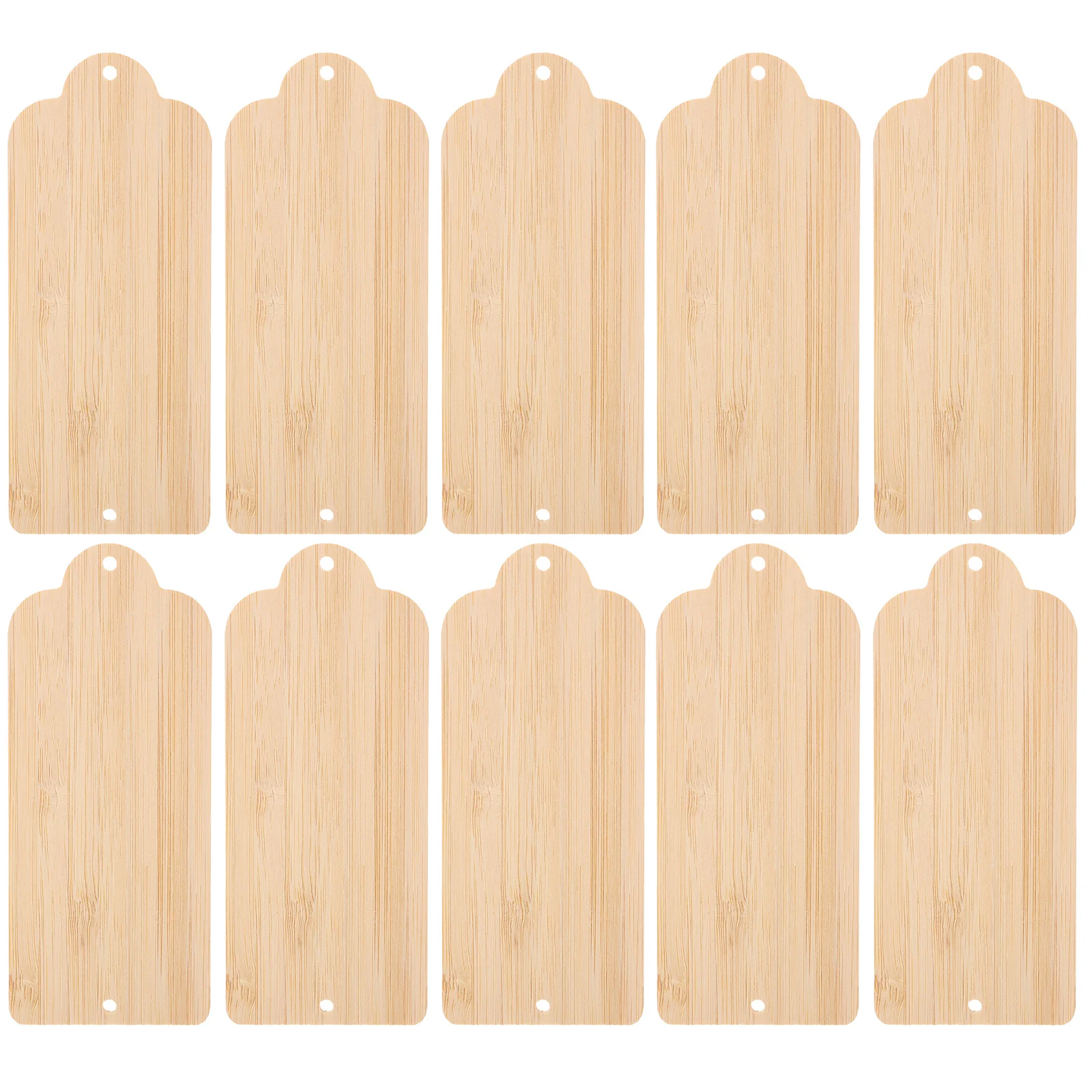 

10Pcs Bamboo Rectangular Cutouts Blank Unfinished DIY Lightweight Craft Slices Suitable for Kids Painting Graffiti Gift