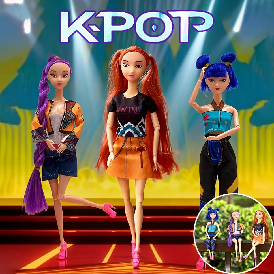 

K-Pop Demon Hunters Figure Rumi Mira Zoe Acrylic KeyChain - Standing Plates Backpack Decoration Pendant Ornament Accessories Toy