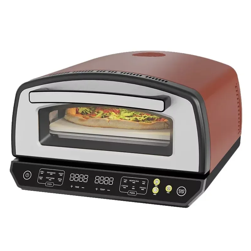 CE 3 in 1 Electric Pizza Oven Indoor Air Fryer Grilled Steak Kitchen Appliance Digital Temperature Control