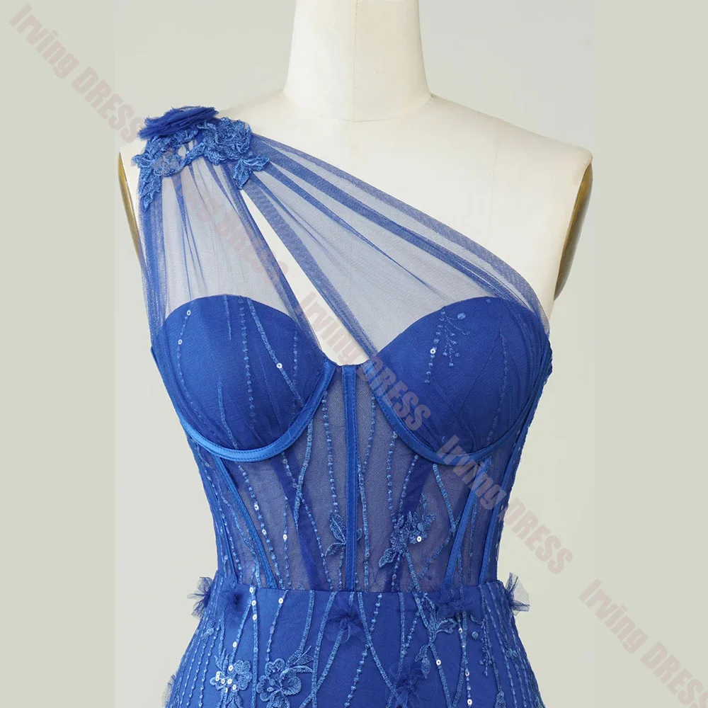 Customized Homecoming Dresses Sexy One Shoulder Beading Sequined for Women's Mini Prom Gowns Graduation Evening Dress 2026
