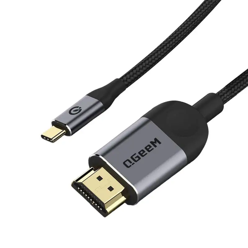 Type C to High Definition Multimedia Interface Cable 4K Plug and Play Cable for Laptops Effective Thermal Insulation Cable