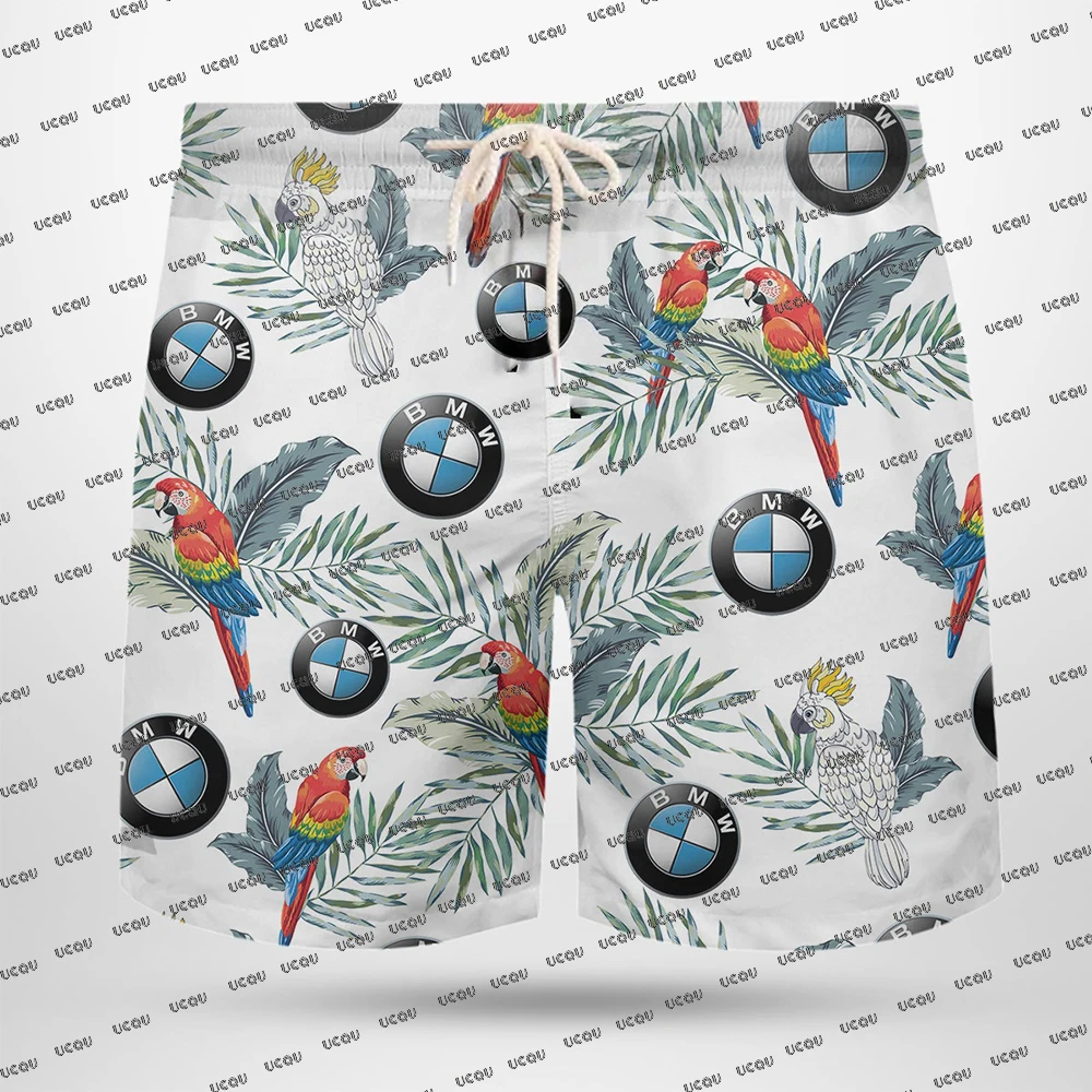 

BMW Summer New Hawaii Beach Shorts Shirts Men's Breathable Short Sleeve Shirts Sports Shorts BMW Quick Drying Motorcycle Shorts
