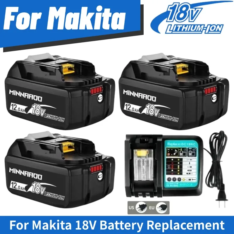 

18V 12Ah/8Ah Battery For Makita BL1840 BL1830B BL1850B BL1850 BL1860 BL1815 Replacement Lithium Battery【DHL FAST DELIVERY】