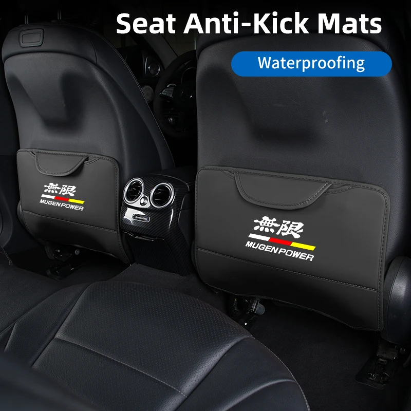 

Car Seat Anti-Kick Pad Seatback Storage Protector Cover Accessories For Honda Mugen Power Civic 5D Accord 8 CRV Hrv Fit Jazz Typ