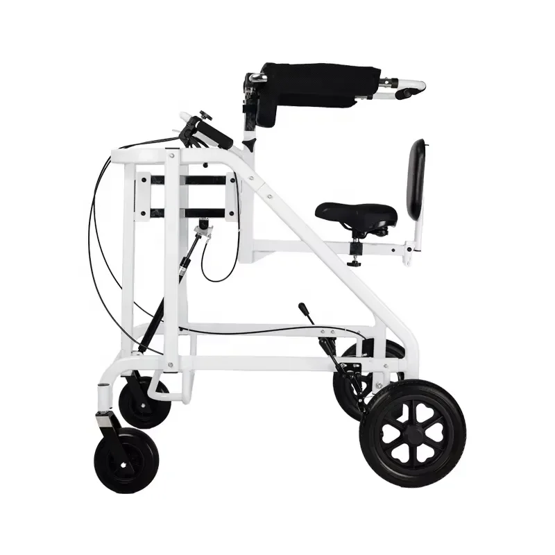Adult Rehabilitation Walker for Hemiplegia Four Wheel Standing Aid Lower Limb Training Device for Children and Elderly