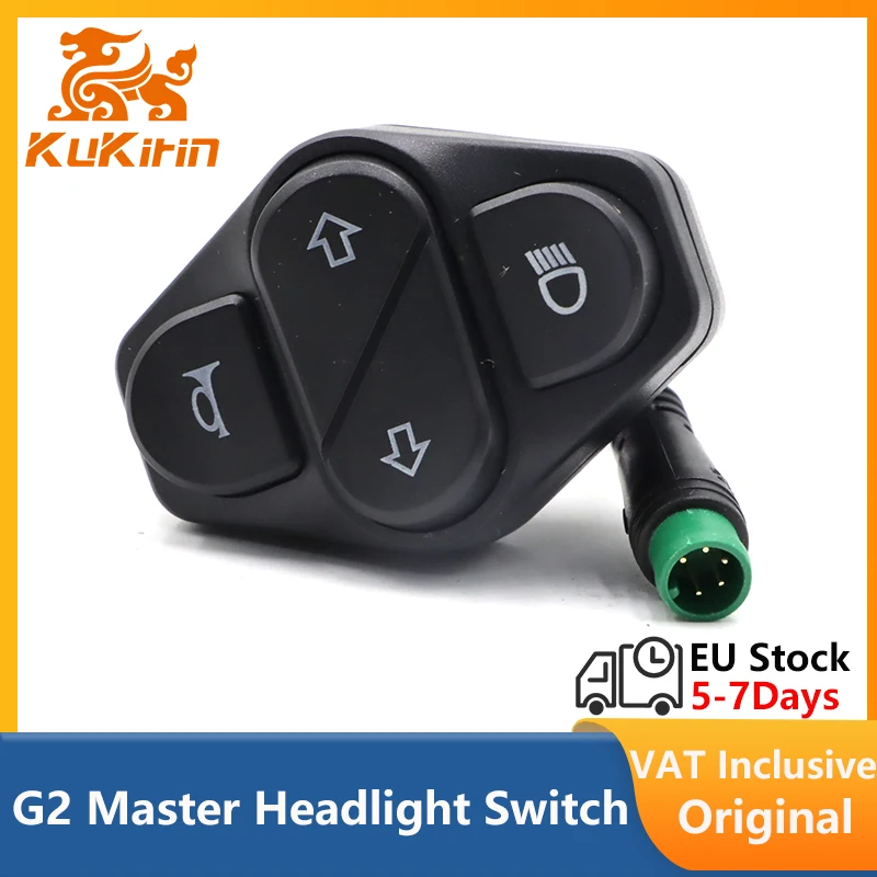 Image of EU-Lager 5-Pin-Lichtschalter für Kukirin G2 Master Smart Elektroroller Original Blinker-Scheinwerfer-Schalterknopf Zubehör