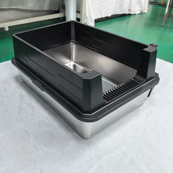 XXXL Stainless Steel Cat Litter Box – Extra-Large High-Sided Tray for Big & Multiple Cats 3