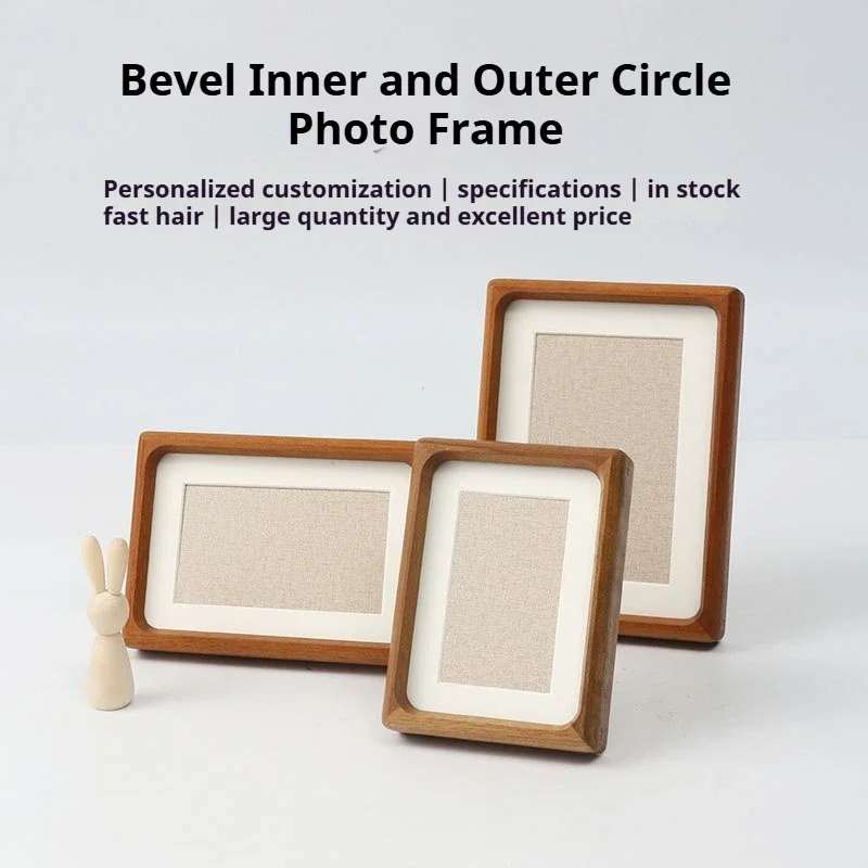 Solid Wood Mortise and Tenon Photo Frame Vertical and Horizontal Decorative Frame High-Quality Picture Frame Home Decor
