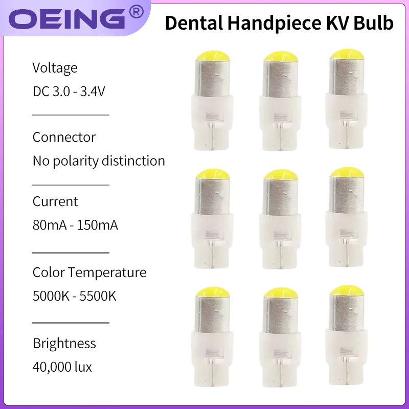 1/3/5Pcs Kavo Fiber-Optic Handpiece Bulb, LED Bulb, Kavo Fiber-Optic Connector Bulb, Dental High-Speed Handpiece Accessories