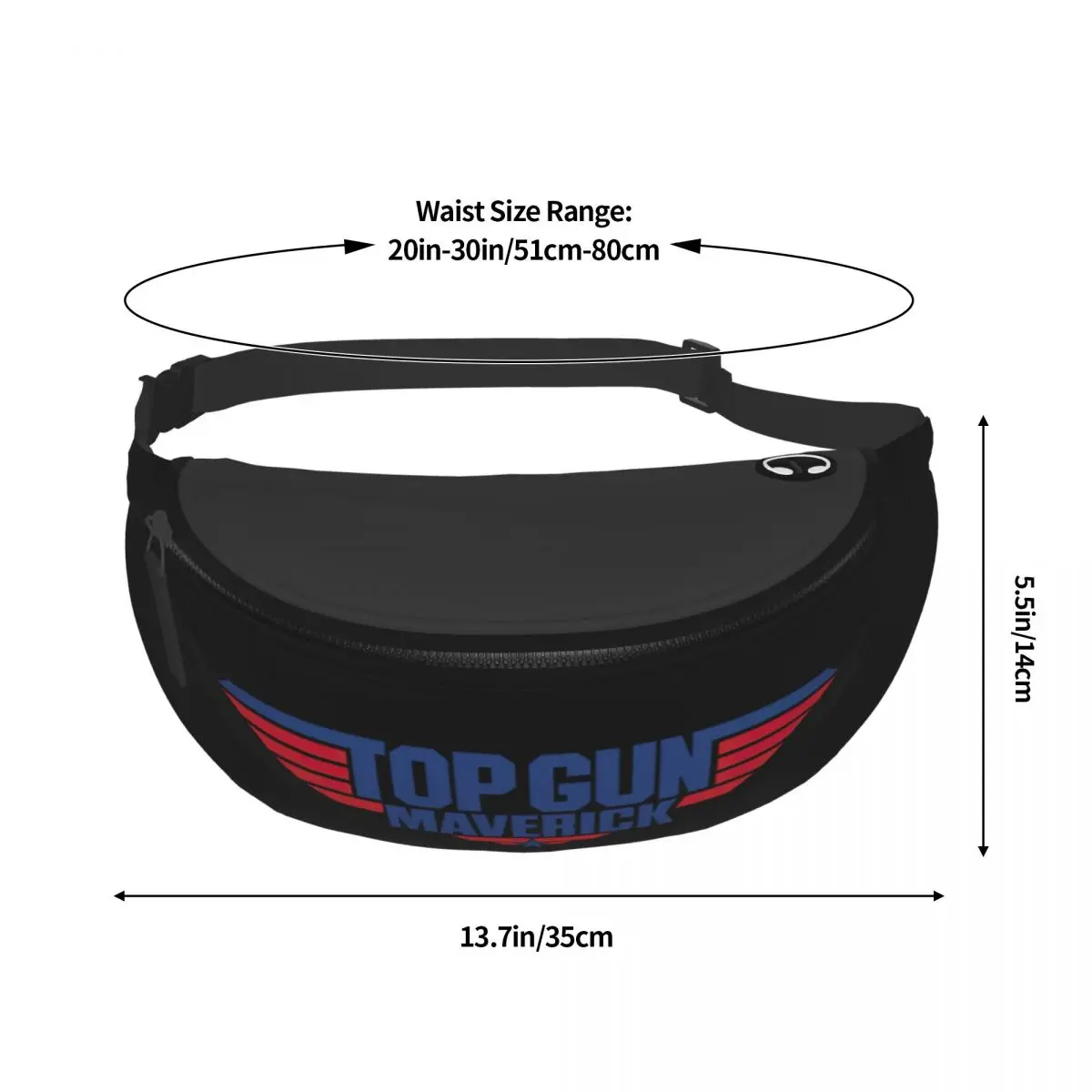 Cool Top Gun Maverick Fanny Pack Women Men Film Crossbody Waist Bag for Traveling Phone Money Pouch