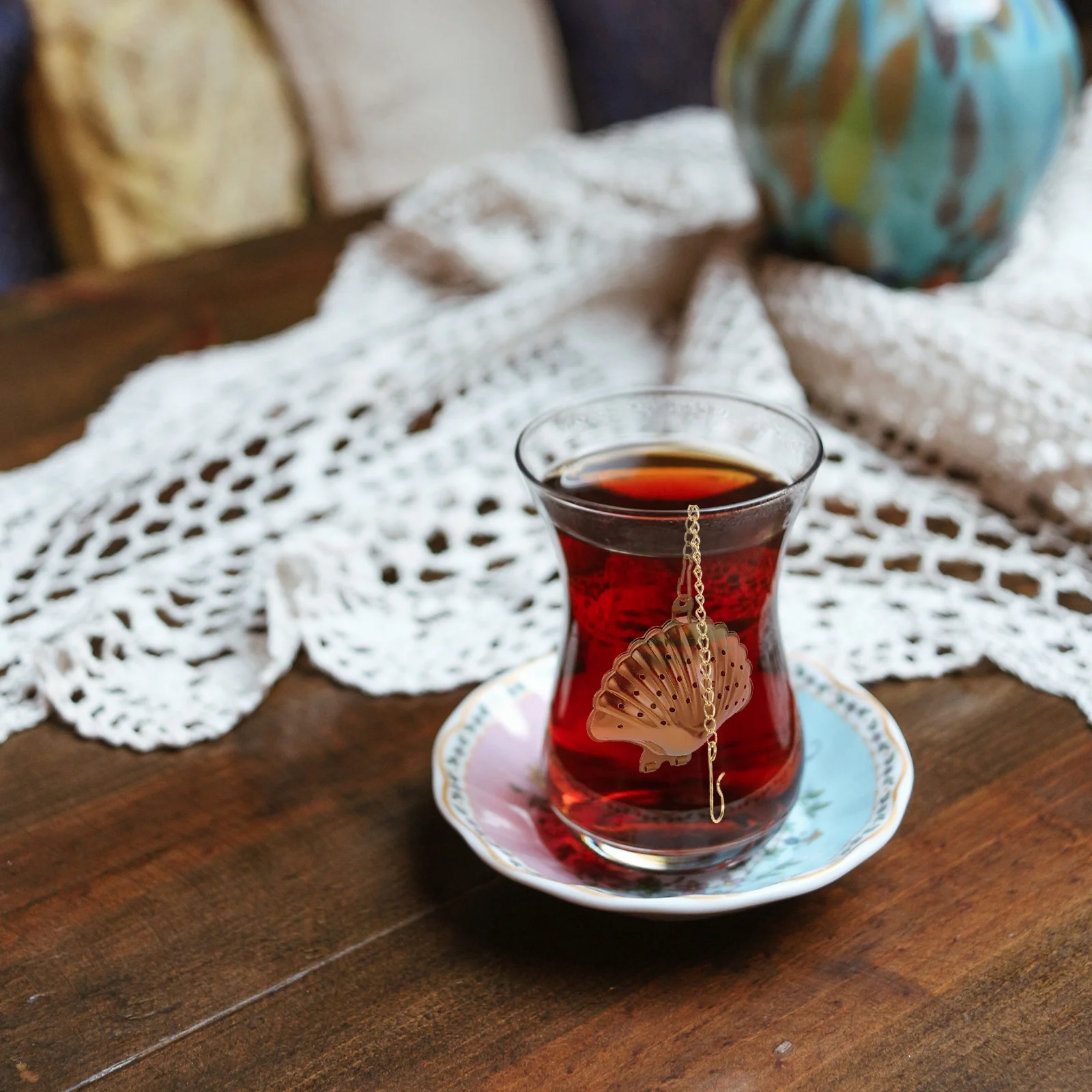 

3Pcs Filter for Tea Stainless Steel Tea Strainer Shell Shaped Infuser Home Office Use Fine Mesh Residue Free Brewing