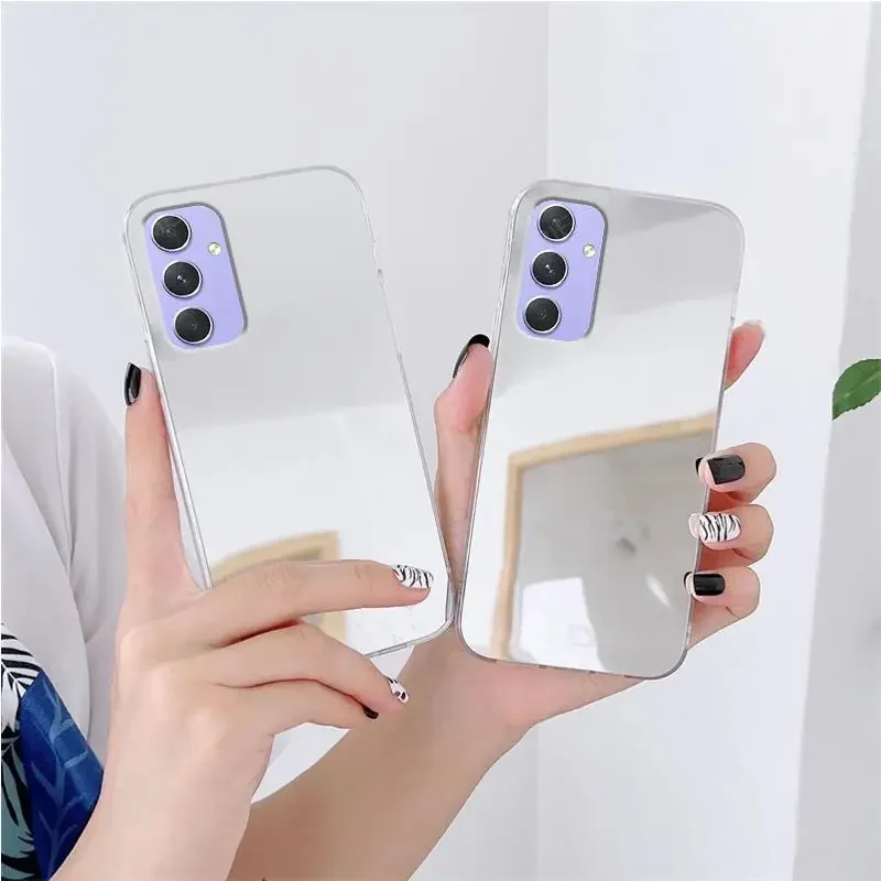 Glossy Luxury Mirror Silicone Soft Case for Samsung A15 A25 A35 A55 A05 A14 A24 A34 A54 A13 A23 A33 A53 A12 A22 A32 A52 Cover