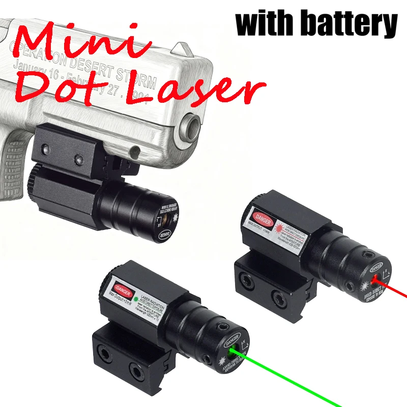 

Tactical Adjustable Mini Red Green Dot Laser Sight Aluminum For Rifle Pistol Shooting Hunting Gun Fit 11mm 20mm Hunting Sight