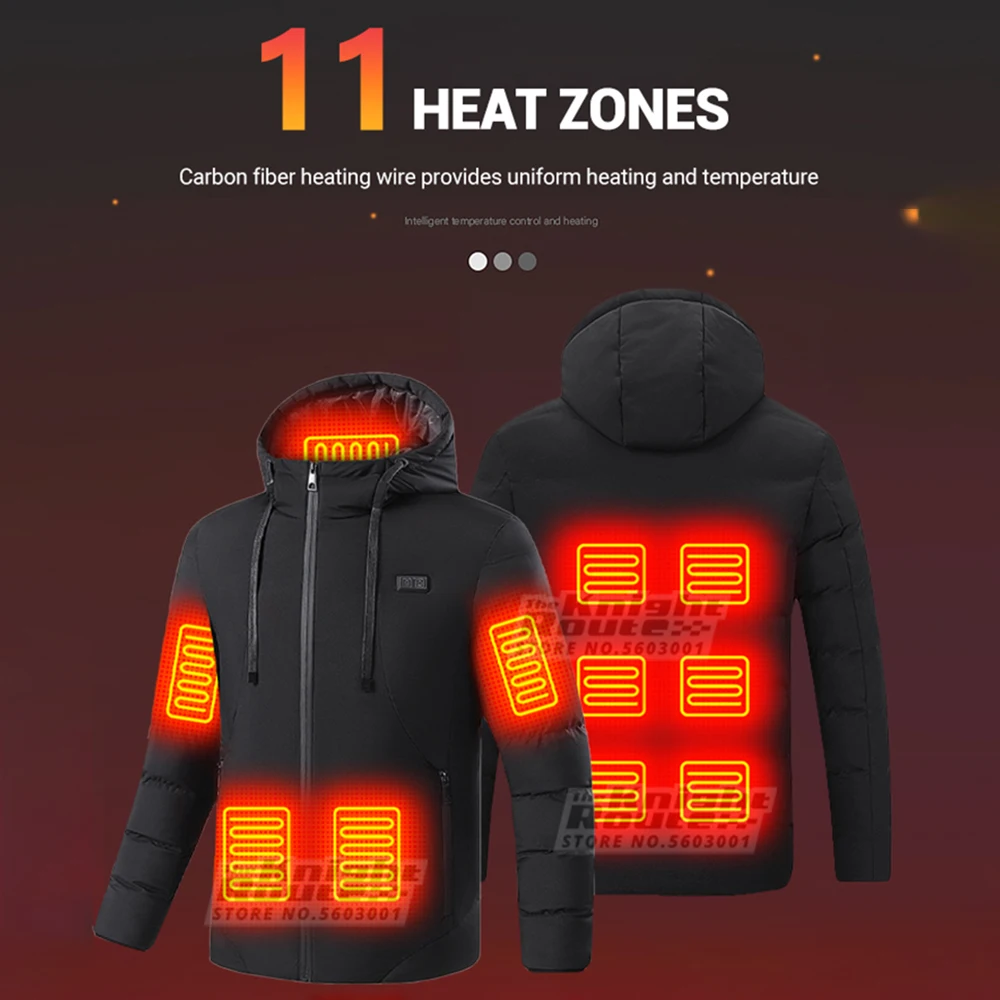 11 Areas Self Heating Vest Men's Heating jacket Thermal Women's USB Heated Vest Warm Clothing Fishing Camping Washable Winter