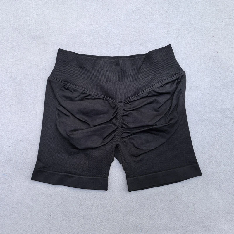 Gym Shorts Frauen Fitness Sport Biker Shorts 4,5" Low Ribbed Band Yoga Shorts Workout Scrunch Butt Nahtlose Leggings – Detail 13