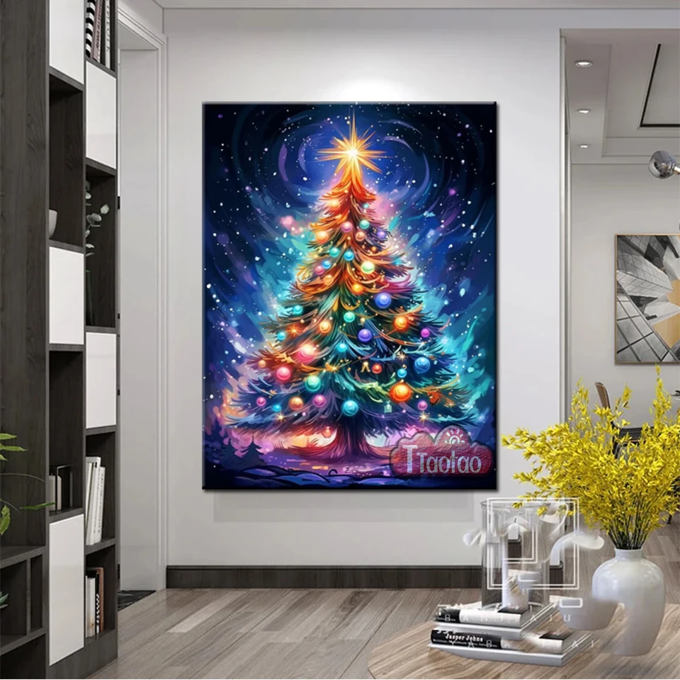 5D Abstract Fantasy Diamond Painting DIY Christmas Tree Landscape Full Square Round Mosaic Bead Embroidery Home Decor Mural