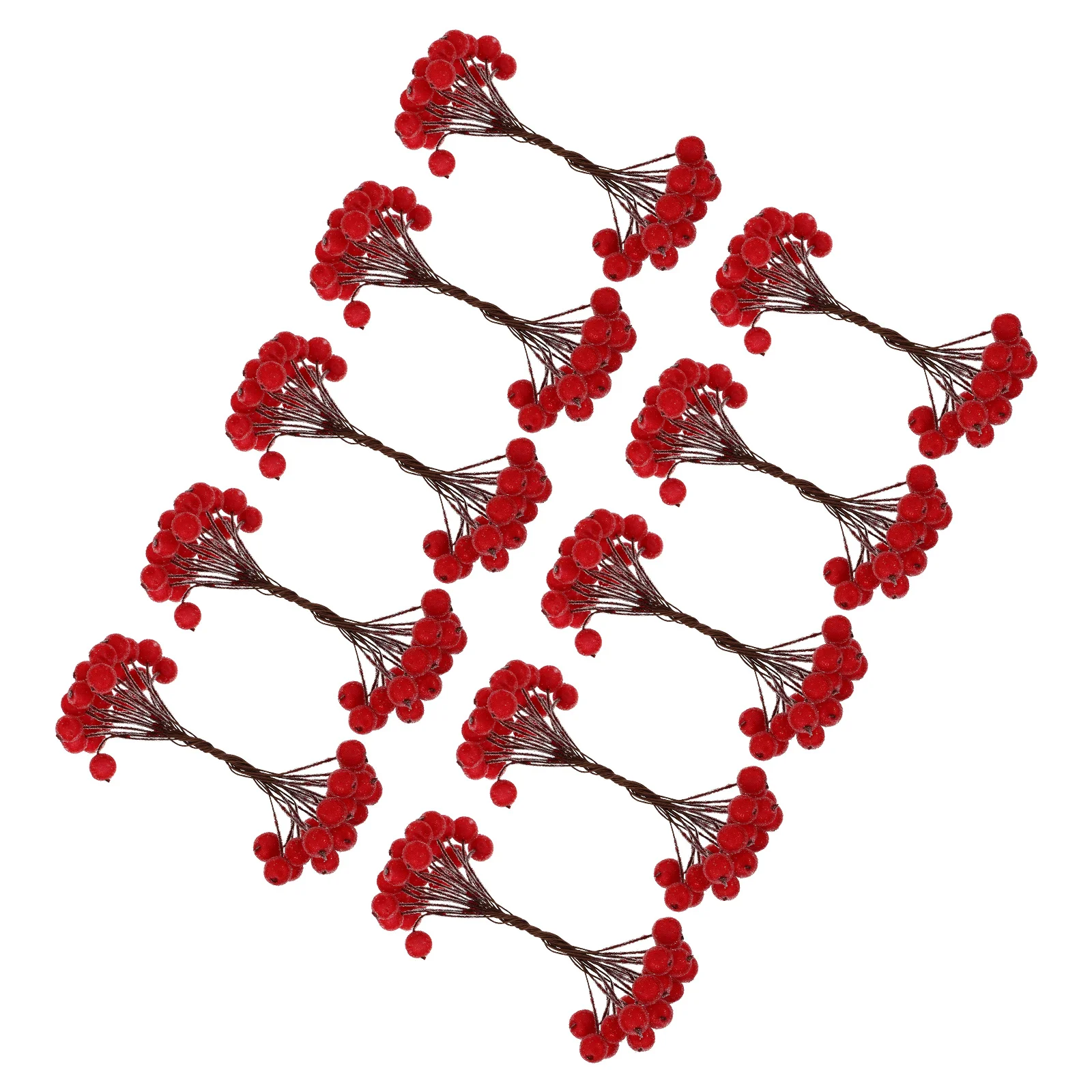 

200 pcs Simulation Red Berry Decor Artificial Foam Frost Fake Berries For Christmas Home Party Decoration Xmas Craft Diy