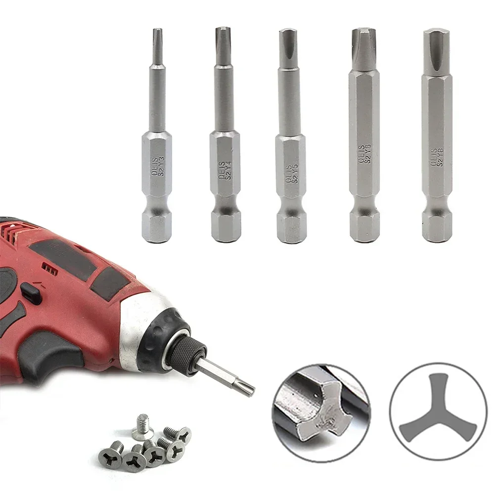 Imagem -02 - Magnético Hex Haste Tri-asa y Ponta Cabeça Chave de Fenda Bits Conjunto Multi-ferramenta Bits para Chave de Fenda Ferramentas Manuais Peças 50 mm