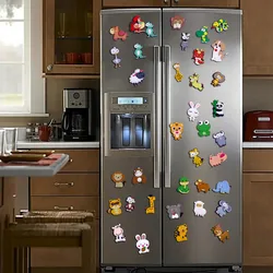 2025 New PVC Fridge Magnets for Child Cartoon Animal Magnet for Refrigerator Decor Magnetic Fridge Sticker Decorative Magnets