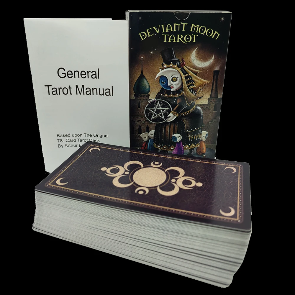 12X7CM New Deviant Moon Divination Tarot Cards for Beginners with Guidebook Board Deck Games