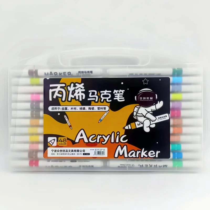 

12 color /24 color /36 color /48 color /60 color /80 color water-based acrylic marker shoes clothes glass ceramic art painting