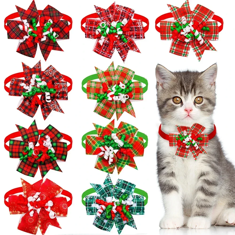 

Lazos de Navidad para perros pequeños y gatos, accesorios de aseo para perros, suministros para mascotas, 50/100 piezas