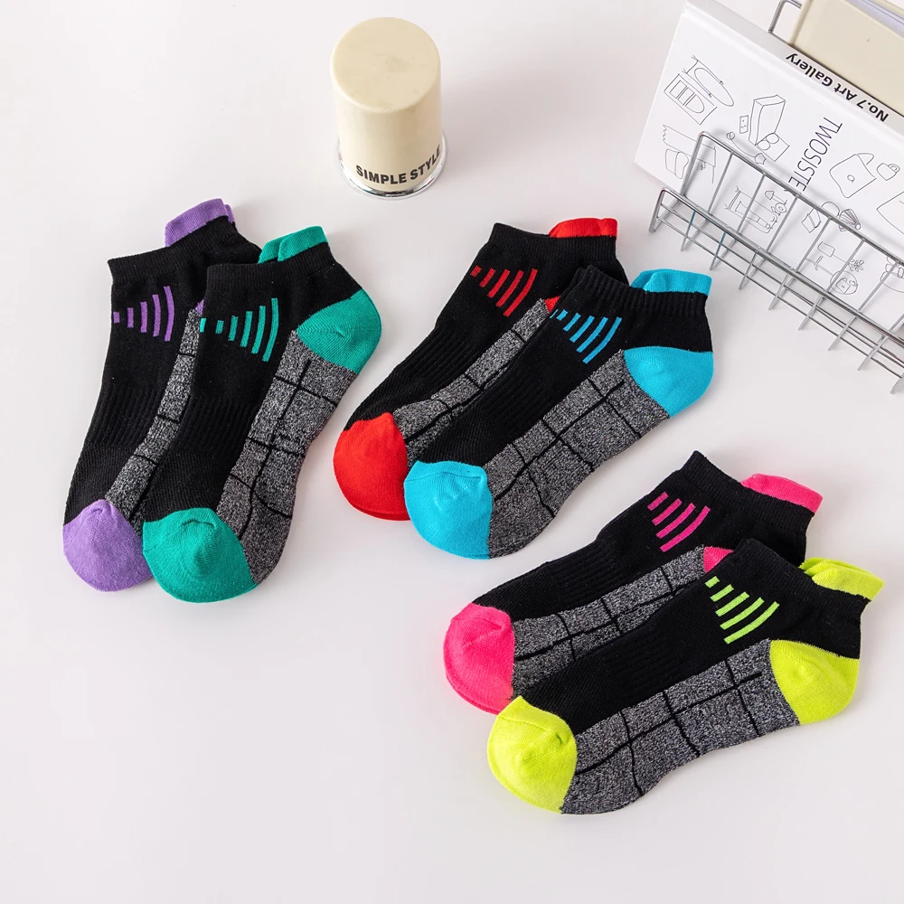 6 Pairs Black Men Short Socks Cotton and Sports Women Low Top Breathable Ankle Soft Sports Men Short Socks Running Socks