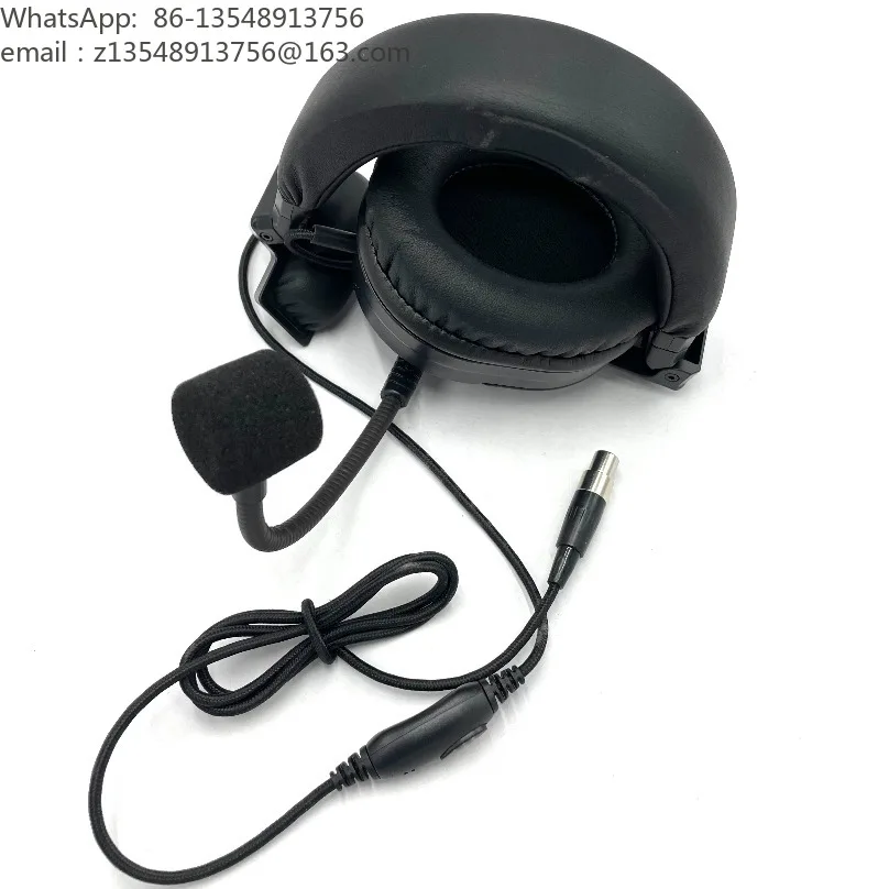 Single‑Ear Head‑worn Intercom Headset,270°Rotatable Mic Rod,Dynamic Noise‑Reduction,Foldable Comfortable Non‑pinch‑ear Headphone