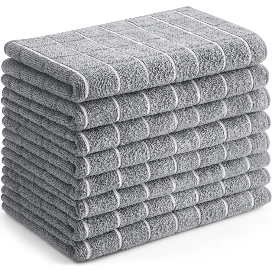 

Microfiber Kitchen Towels er Absorbent 18 x 26 Inches Durable Soft and Lint Free Dish Towels Ideal for Cleaning Dishes Pans and