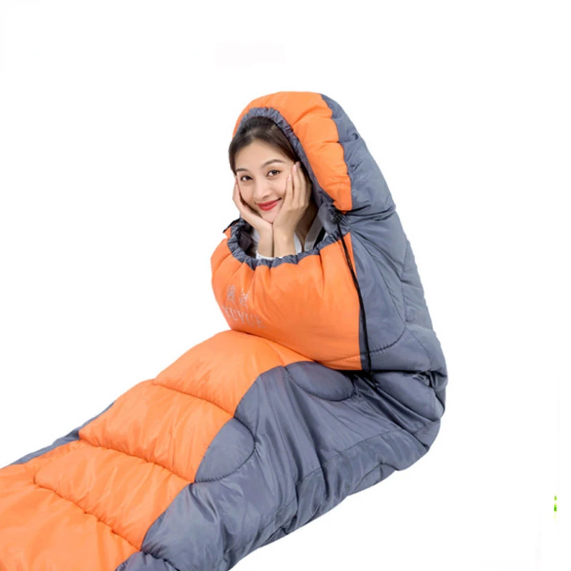 

Outdoor Camping Winter Thickening Sleeping Bag Adult Self-driving Tour Four Seasons Camping Mountaineering Warm Sleeping Bag