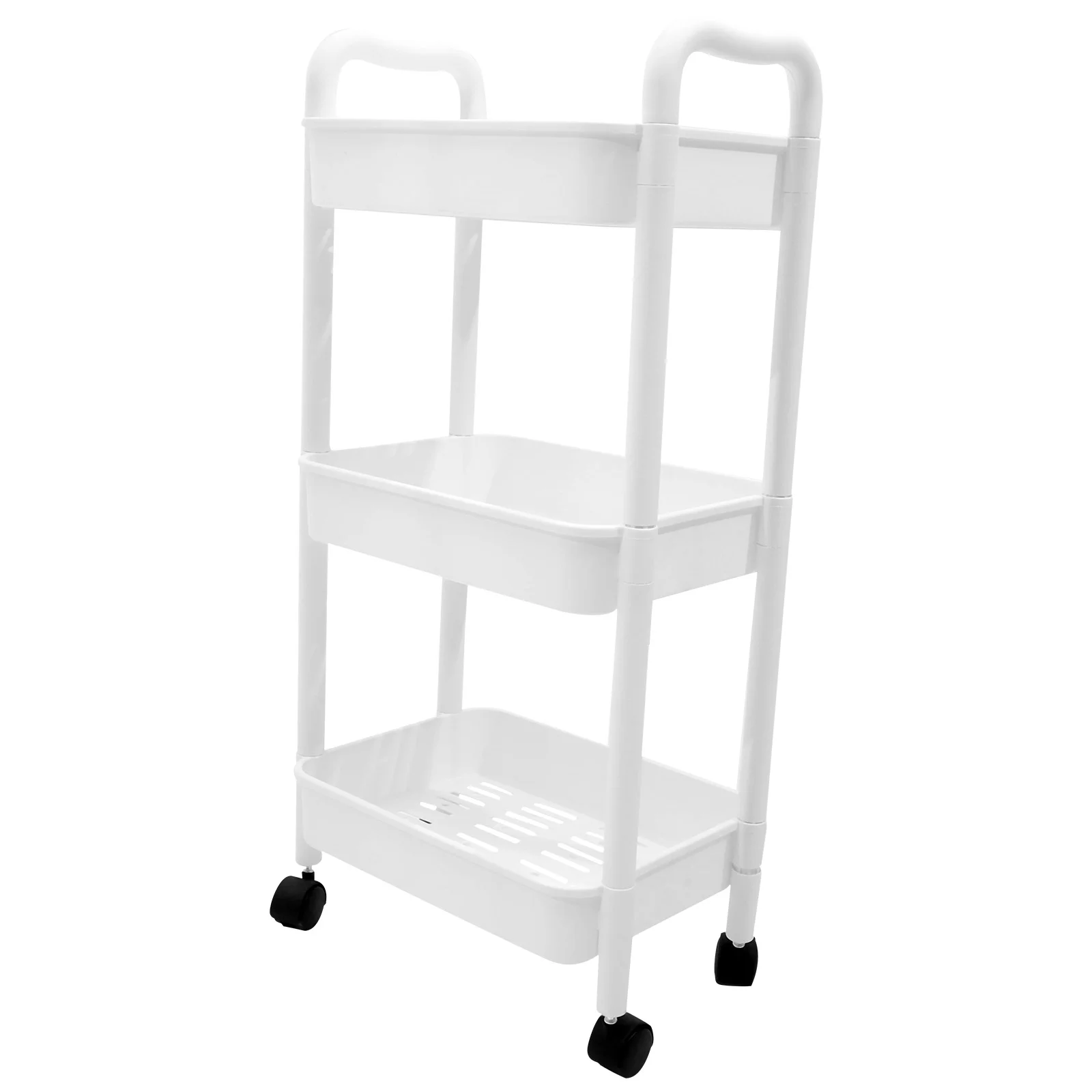 

Plastic Movable with Handle Multi-Tier Rolling Cart Trolley Rolling Cart For Nursery Trolley Cart With Wheels Cart Organizer