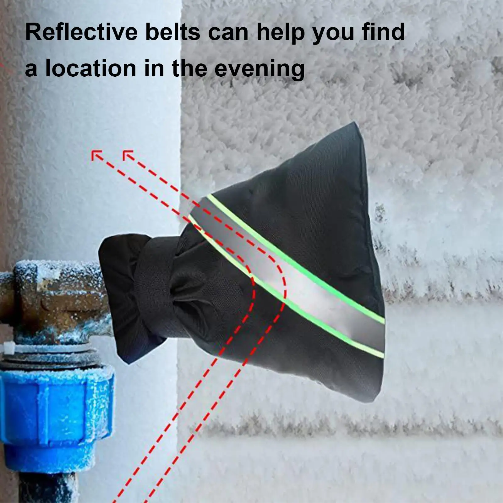 

Faucet Cover Garden Tap Insulated Wrap Waterproof Frost Proof Faucet Cover for Well Pump Home Exterior Sprinkler Irrigation