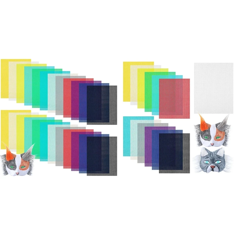 

ABKD Eye Mesh 7.9X5.9 Inches DIY Therian Mask Material Kit Plastic Eye Mesh Sheets For DIY Handicraft Make Kit