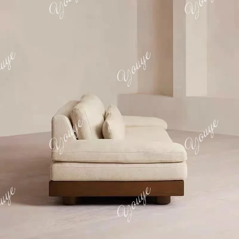 

XS Черный орех, скандинавский диван из массива дерева для гостиной, простой современный диван для маленькой квартиры, минималистичный модульный диван в стиле ретро B & B